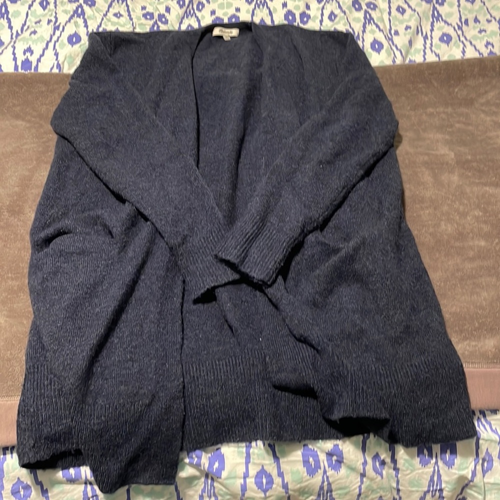 Madewell navy long sleeve cardigan